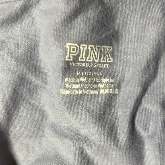 PINK Victoria’s Secret Woman’s Blue and White Hoodie - Picture 3 of 6
